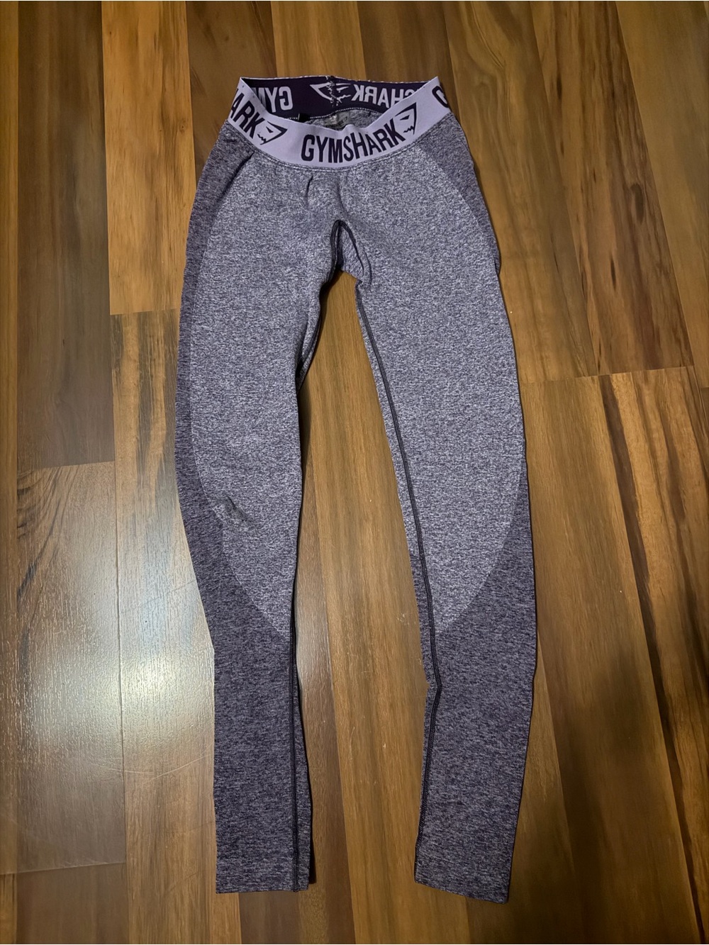 Gymshark Purple Heather Seamless Leggings with Branded Waistband